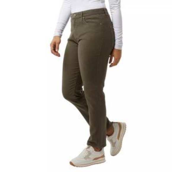 32 Degrees Cool Women Comfort Sweatpants Stretch Jeans Olive Green Size 12 - Picture 2 of 5